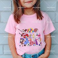 The Amazing Digital Circus T Shirt Cartoon Animation Pomni Girl Tee Shirt Summer Casual Kids Clothes Short Sleeve Children Tops 130 white