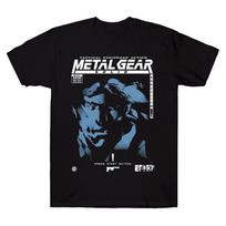 2026 Unisex Metal Gear Solid Marškinėliai Vintage Trumpomis Rankovėmis Apvalia Kaklo Iškirpte Medvilniniai T-marškiniai Harajuku Patogūs Laisvalaikio Laisvi Trumpomis Rankovėmis Drabužiai L gray