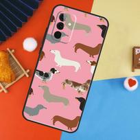 Dachshund Dackel Dog Case For Samsung Galaxy A54 A34 A14 A55 A35 A33 A53 A13 A23 A17 A06 A16 A56 A36 A52 A32 A15 Samsung A53 5G red