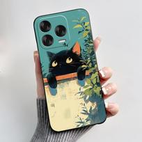 Dėklas ZTE Blade V70 Vita / Nubia V70 Dizaininiam Telefonui Estetiškas Mielas Katukas Madingas Minkštas Silikonas Juodas Apsauginis Galinis Dangtelis ZTE Nubia V70 Design black