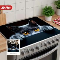 1Pcs Rubber Drying Mat With Cat Peeking Print For Coffee Shop Restaurant Kitchen Carpet Tableware Durable Diatom Mud Table Mat Pet Mat Coffeeware 30*40cm gray