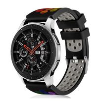 Originalus dirželis Samsung Gear S3 Frontier/Classic Galaxy watch 3 45mm 22mm Silikoninis dirželis Samsung Galaxy Watch 46mm dirželiui Samsung Gear S3 black