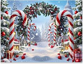 7x5ft Fabric Merry Christmas Backdrop Sugarcane Candy Christmas Tree Backdrops for Photography Background Xmas Winter Snow Room Wall Decorations 2025 79×59inch/200*150cm gray