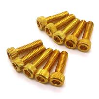 10Pcs Colorful Universal 6Mm Racing Motocross Part Kit Motorcycle Screw Fairing Dirt Pit Bike Moto Fixing Nuts Bolts Accessories raudona