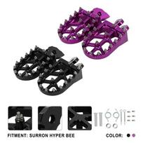 Aluminum Alloy Non-Slip Foot Pegs SURRON Hyper Bee Electric Dirt Bike Aftermarket Upgrade Black black