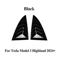 Skirta Tesla Model 3 2017-2024 Highland 2024+ Automobilio Galinio Šoninio Langelio Žaliuzės Šoninės Aklės Trikampio Langelio Įsiurbimo Žaliuzės Užuolaidėlės Dangteliai gray