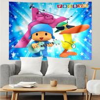 Pocoyo Print Tapestry, Backdrop, Easy Setup, Ideal for Bedroom, Office & Living Room, with Aesthetic Wall Hanging Decor. 150cmx200cm