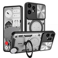 For Nothing CMF Phone 2 Pro Case Magnetic Ring Stand Slide Camera Protection Phone Cover for Nothing CMF Phone2 Pro Capa Funda Nothing CMF Phone 2 Pro sidabras