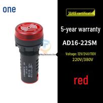 Yijia AD16-22SM LED Flashing Buzzer with Sound & Light Alarm for 12V, 24V, 220V Red-24V AC/DC black