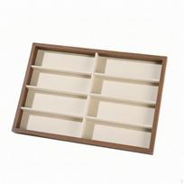 Akinių Vitrina Medžio Išvaizdos Saulės Akinių Dėklas DaugiaSkyrių Akinių Laikiklis su Beige 8 Slots beige