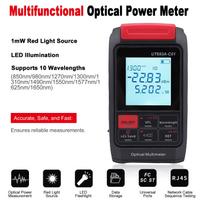 Fiber Optic Power Meter, Light Meter with 10 Wavelengths 850 1650nm, FC SC ST Universal Interface, Built in Visual