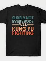 Surely Not Everybody Was Kung Fu Fighting T shirt Same Style For Men And Women 2026 Summer Short-Sleeved Printed T shirt 180G 110 gray