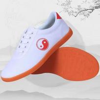 Men's Traditional Kung Fu Tai Chi Shoes Breathable Wear-Resistant Wushu Martial Arts Sneakers 45 white