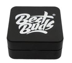 Best Buds Flat Square Onyx aliumininis smulkintuvas, 2 dalių, 50 mm