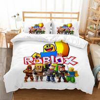 Children'S Games Roblox Three-Piece Bedding Quilt Cover Pillowcase 90*190