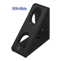 Aliuminio profilio 90 laipsnių kampinis jungiklis-laikiklis 2020 2040 3030 4040 4080 serijos V-slot aliuminio profiliui black