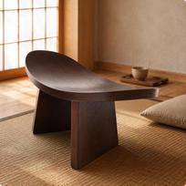 Ergonomiškas meditacijos suolas Medžiagos Massyvi mediena Klūpantis Walnut M 42x21x21