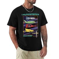Thunderbirds Machines T-Shirt Odor Resistant Short Sleeve Top L black
