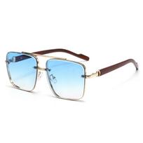 Lightweight Double-bar Sunnies Eyewear Anti-UV Plain Glasses  Summer Style 6