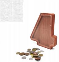 Medoyoh medinė taupyklė skaičiaus 4 formos, 23 cm