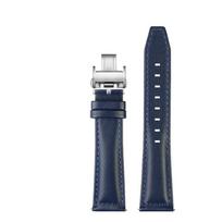 Odinė apyrankė 21/22 mm, skirta Longines SPIRIT Rolex Black/Green Water Ghost Omega SEAMASTER 300, aukščiausios klasės itališka šalta laikrodžio apyrankė 22mm blue
