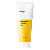 MANYO FACTORY Giliai valantis putojantis prausiklis 200ml – Kasdieniam valymui & Švelnus putojantis prausiklis, Korėjietiškas 200ml yellow