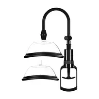 Manual Vagina Pump Black - Intimate Enhancement System, 2 Cup Sizes