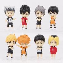 Haikyu Shoulder Lean Fig Blind Box Toy Kageyama Tobio Kozume Kenma Action Figures Model Toy Cute Do black