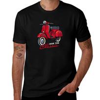Italy Classic Scooter Moped Bike Retro Love Vintage TShirt Modern Style Print TShirt S