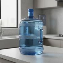 Buteliuoto vandens talpykla Maistinio plastiko statinė su rankena namams 3L 18.9L gray