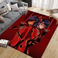 Miraculous Ladybug2 Flannel Pattern Square Carpet,Area Rug,Carpet Rug for Living Room Bedroom Sofa Playroom Decor,Non-slip Floor Mat 80x120cm( 31x47in)
