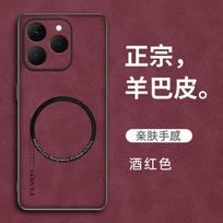 For Magsafe Sheepskin Case For Realme 15T PU Leather Shockproof Magnetic Wireless Charging Cover For realme 15T Shell Bumper realme 15T