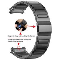 Titinės apyrankės be tarpų, magnetiniu užsegimu, skirtos Huawei Watch GT 6 Pro 46mm, prabangus verslo apyrankės dirželis Correa Pulseira for Huawei GT6Pro 46 gray
