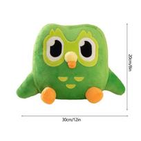 30 cm žalias duolingo pelėdos pliušinis žaislas Duo pliušinis iš Duo Pelėda Animacinis filmas Pelėda lėlė Minkštas įdaryti gyvūnas Vaiko gimtadienio dovana obuolių žalios spalvos