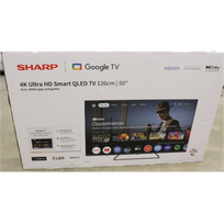 IŠPARDAVIMAS. Sharp 50HP6265E 50" (126cm) QLED 4K Ultra HD Google TV, Dolby Vision, Dolby Atmos, Central Stand | Sharp 50HP6265E | 50 | Smart TV | Google TV | UHD | Black | PAŽEISTA PAKUOTĖ | 50HP6265ESO