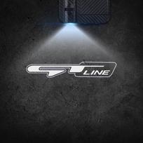 Durų šviesa Sveikinimo šviesa Belaidis lazerinis projektorius Automobilio dekoras Kia GT-Line Sportage Ceed Rio Picanto Sorento Soul Cerato Venga lfgv60 2pcs gray