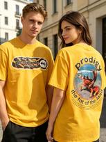 Prodigy grupės '97 The Fat Of The Land pagrindinė juoda Perleista 2 pusių T marškinėliai AHN01632 Unisex marškinėliai Medvilniniai Per dideli Didelis dydis L black