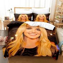 Exquisite Singer Britney Spears Bedding Set Duvet Cover Comforter Bed Adult Youth Kid Girls Boys Birthday Gift EU Single 135*200cm/53x79in 3pcs black