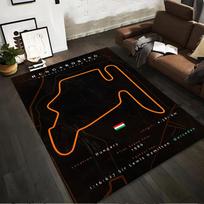 Hungaroring Grand Prix Circuit Map Rug Non-slip rug suitable for living room and bedroom sofas. 100x120cm( 39x47in )