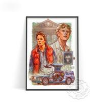 Classic Back to the Future Movie Vintage Posters and Prints Wall Art Abstract Picture Canvas Painting for Living Room Home Decor No Frame 50*80cm No Frame