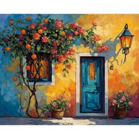 GATYZTORY Acrylic Paint By Numbers For Adults Front Door Landscape HandPainted Painting By Numbers Unique Gift Home Decor 40x50cm no frame