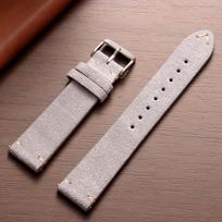 Greito atsegimo minkštas zomšas Laikrodžio dirželis 18/20/22mm Huawei Watch Gt3/Gt4 Apyrankė Seiko 14/16mm Moterims Vyrams Veršio odos Apyrankė 20mm šviesiai pilka spalva