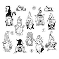 Silicone Clear Seal Stamp Christmas Series Scrapbooking Card Making Embossing 1 gray
