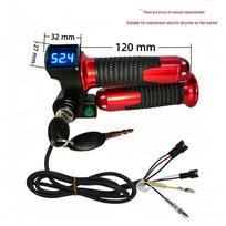 Blue Screen Electric Scooter Throttle Grip with Voltage Display and Lock Electric scooter throttle grip