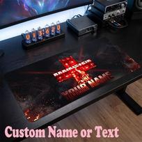 Rammstein Customized Name Text Mouse Pad, Large Desk Mouse Mat Personalized Home Office Present 30cmx80cm black