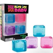 Needoh Teenie Nice Ice Cube Fidget Toys Mini4 Pack Set Slow Rebound Squishy Toys Stress Reliever Fidget For Party Favors Gifts-