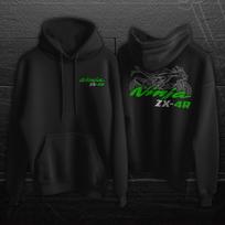 Kawasaki Ninja ZX-4R/RR 2023-2025 - Motorcycle Hoodie Pullover for Riders XXXL black