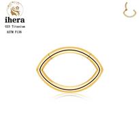 G23 Titano Nosies Žiedas Clicker Ausies Cartilage Tragus Helix Daith Apvalūs Auskarai Žiedai CZ 16G Vyriškas Segmentas Kūno Pradūrimas Papuošalai 16G 1.2X8mm