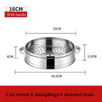 Stainless Steel Steamer with Handle Cover Rice Cooker Pot Dumplings Food Steaming Grid Home Kitchen Cooking Accessories gray