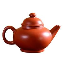 Raw ore large capacity 700ml round pot purple sand teapot handmade Dahongpao cinnabar teapot tea making filter tea maker brown